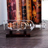 Vintage Ship in a Bottle Glass Boat Home Decor
